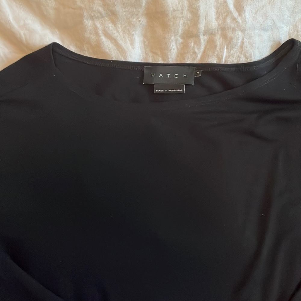 Hatch maternity long sleeve tee in black sz 2